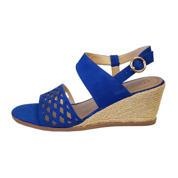 💥🇺🇸 Lucca Lane Haldene Leather Wedge Sandal - Picture 4 of 9